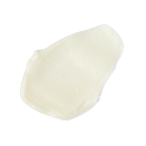 Banana. A neatly smudged swatch of thick, creamy, ivory-coloured hair conditioner.
