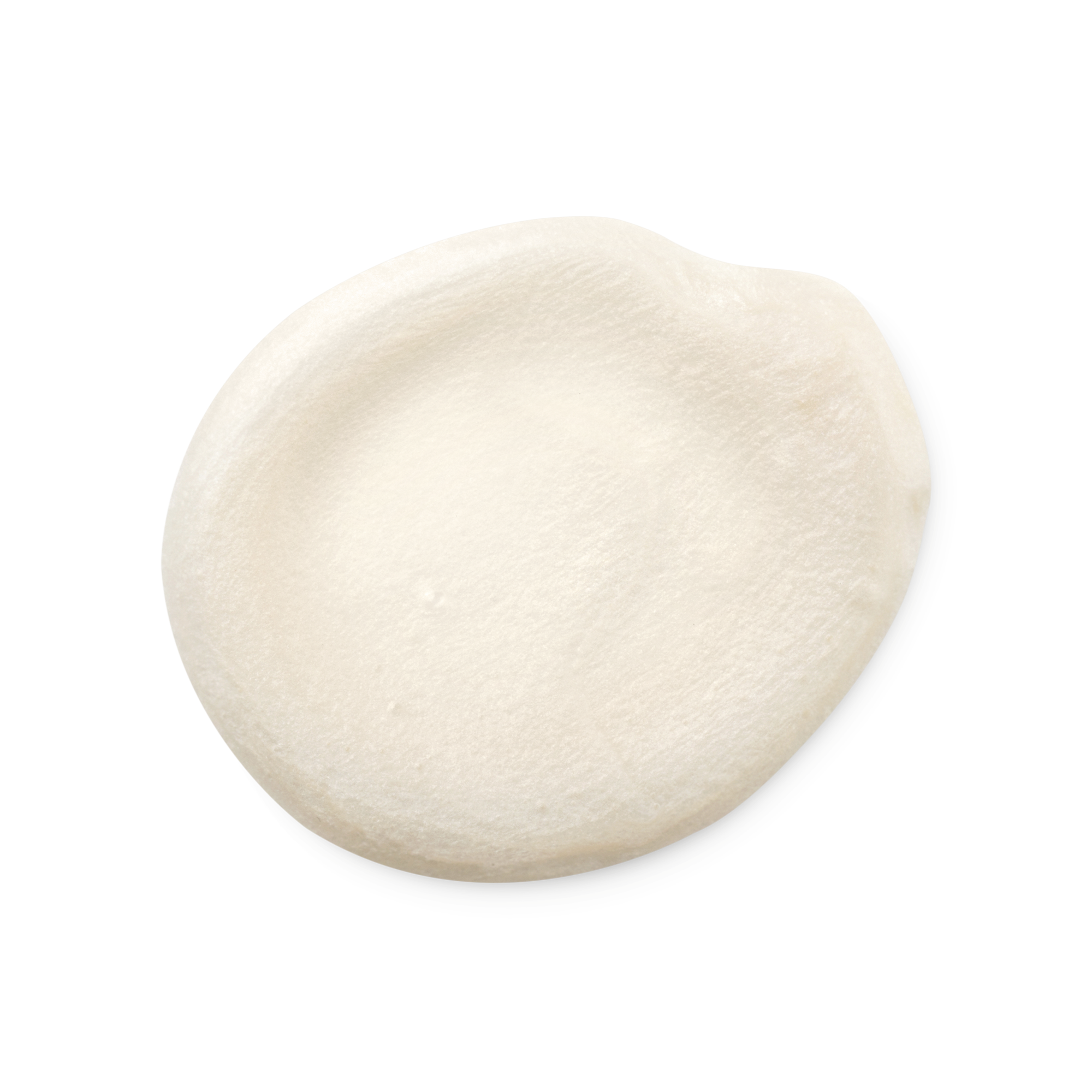 A swatch of light, smooth, light cream coloured Veganese conditioner.